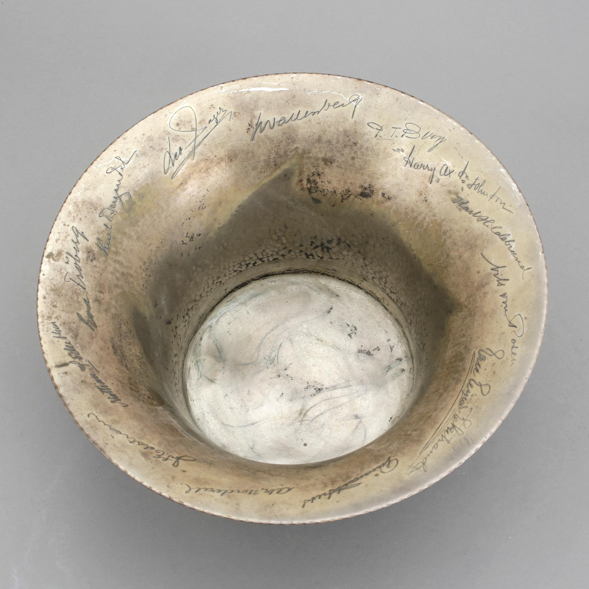 SKÅL, SILVER, K Anderson, Stockholm, 1900-talets första hälft. Vikt ca 790 gram.
