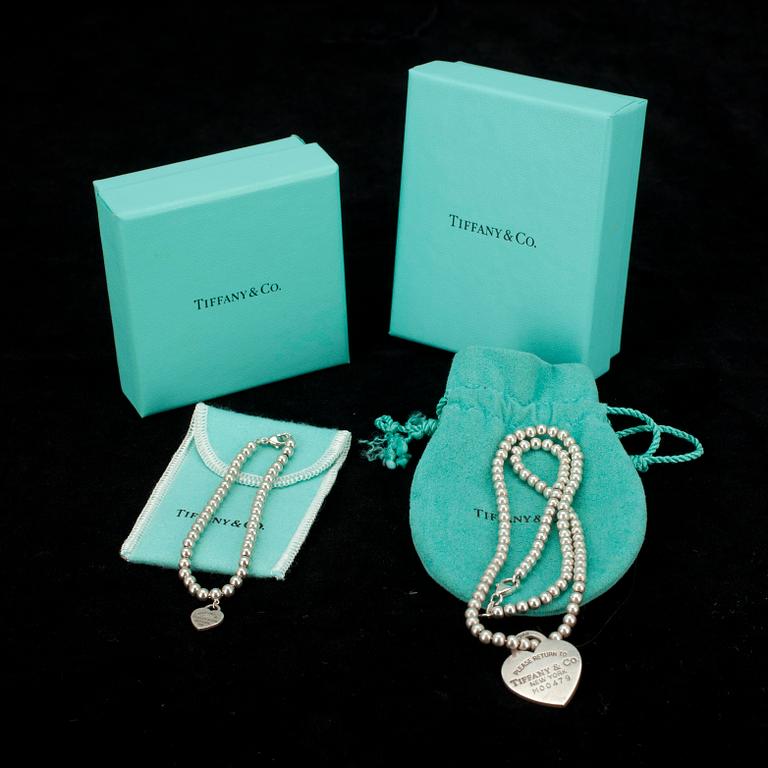 HALSBAND samt ARMBAND, sterling silver, Tiffany & Co.