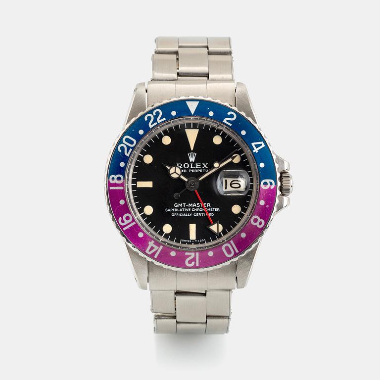 Rolex, GMT-Master, "Long E, Mark I", "Fuchsia", ca 1968.