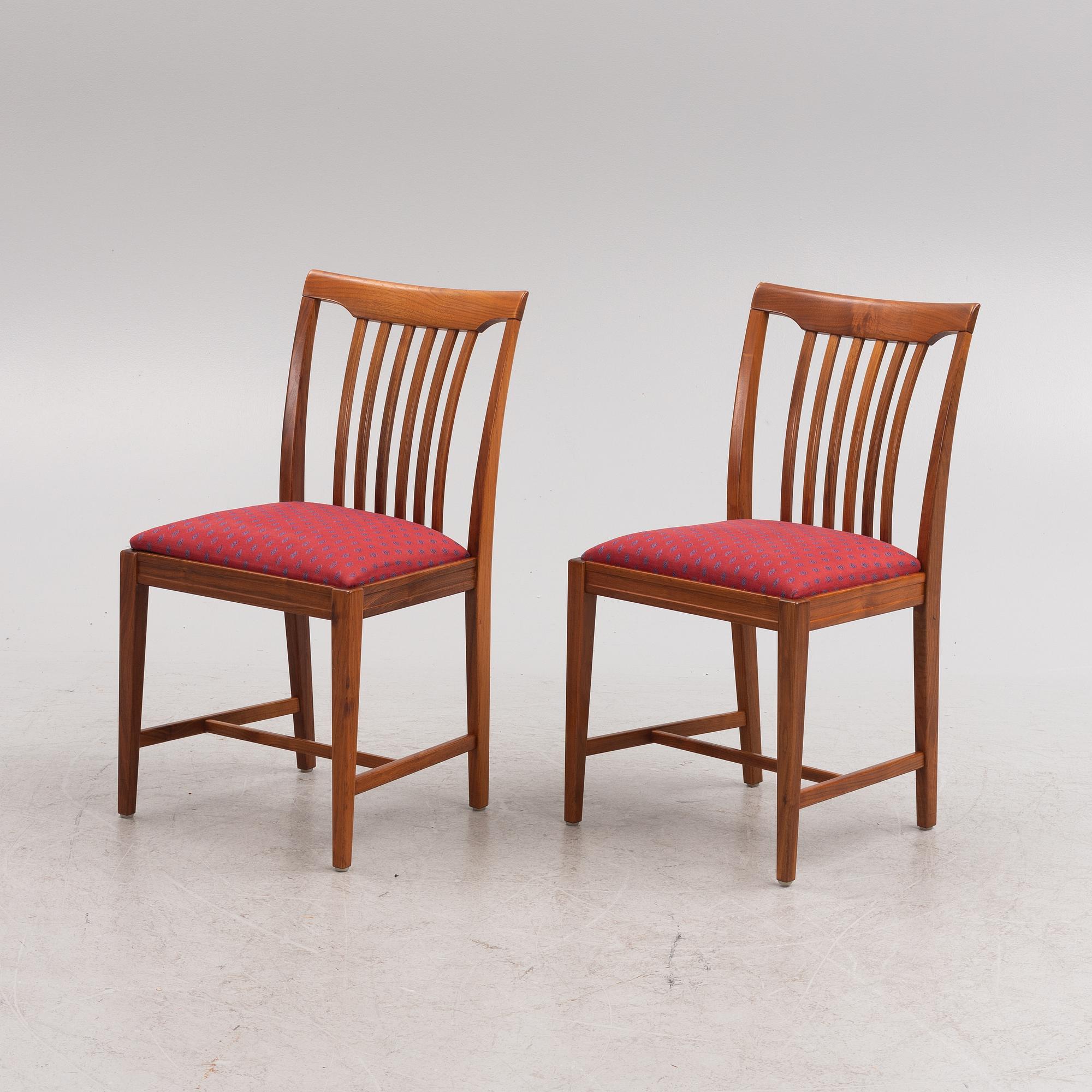 Svante Skogh, stolar, 6 st, "Vindö", Balders Snickeri, Vaggeryd, 1900-talets andra hälft.