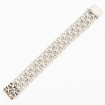 Armband, silver, x-länk.