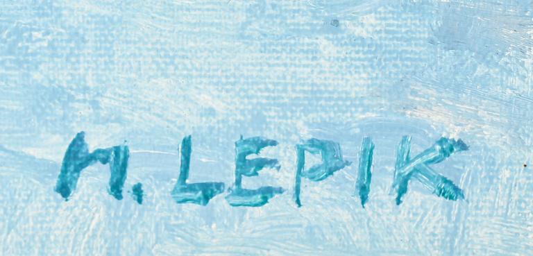 HUGO LEPIK, olja på duk, signerad.