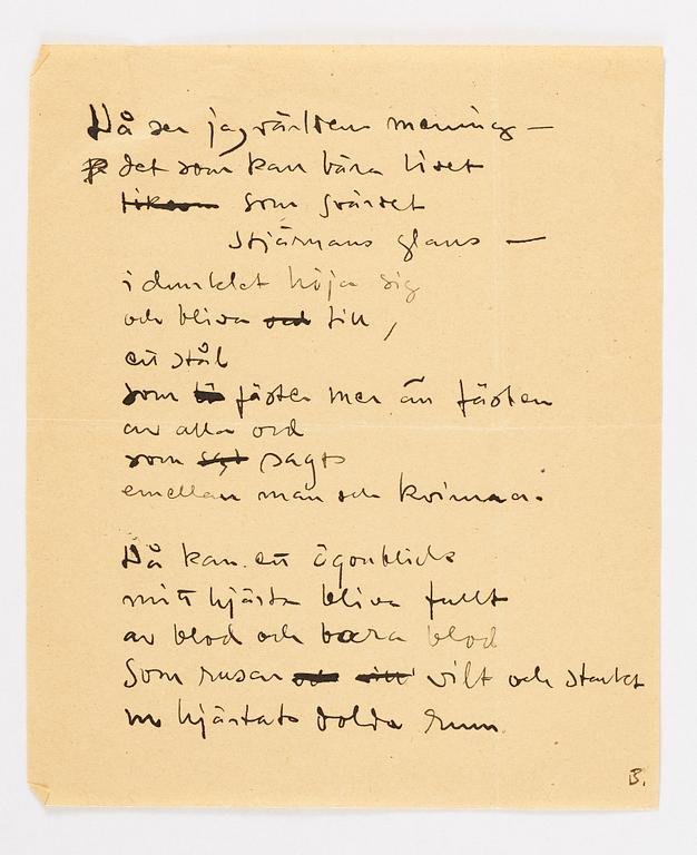 Gösta Adrian-Nilsson, Teckningar, 23 st, samt dikt.