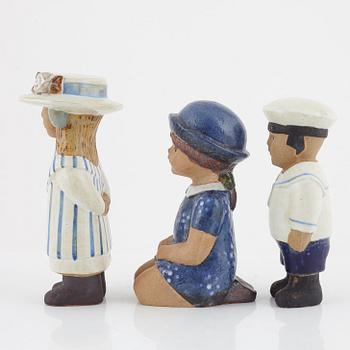 Lisa Larson, figuriner, 9 stycken, Gustavsberg, 1900-talets andra hälft.