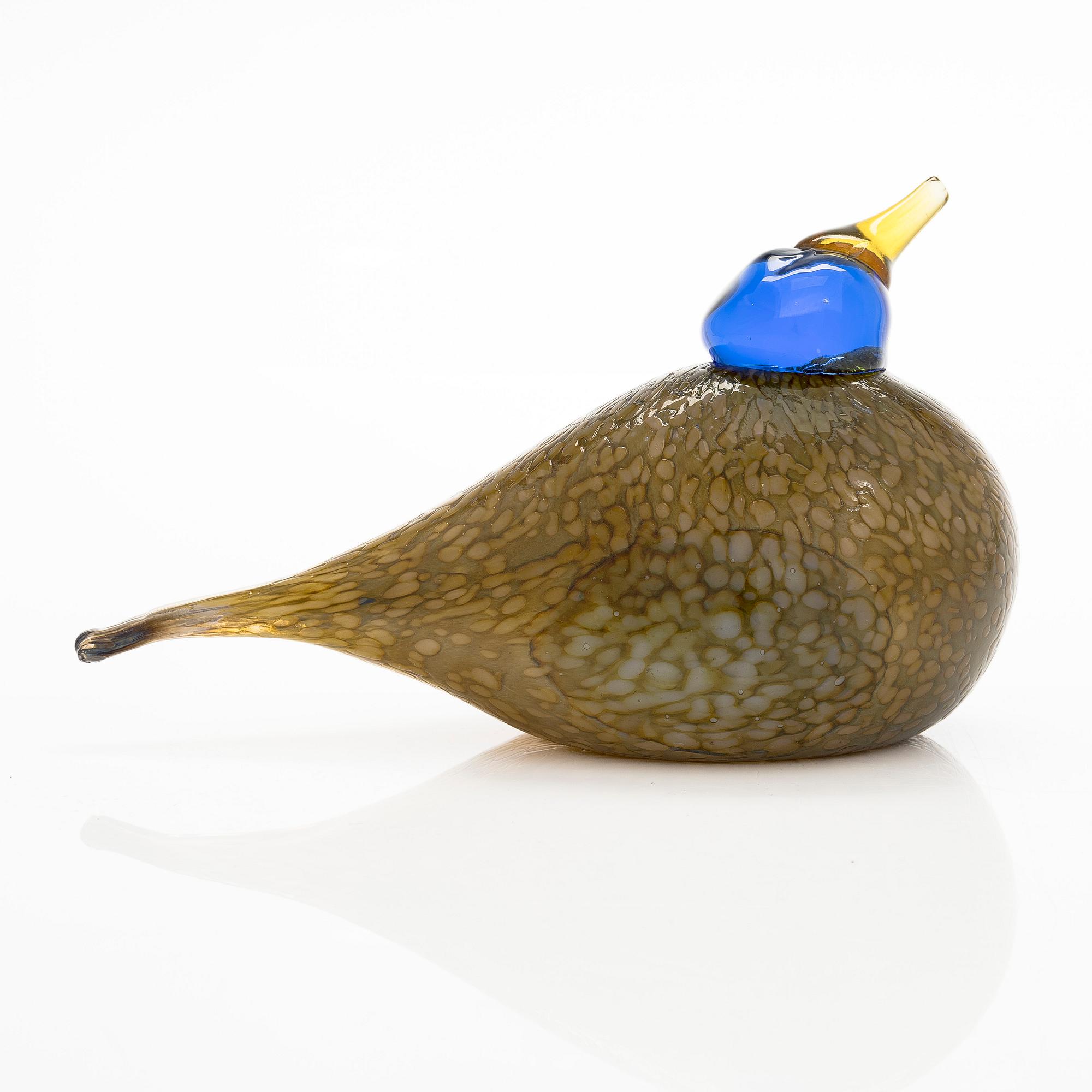 Oiva Toikka, A glass bird 'Plover', signed O. Toikka Nuutajärvi.