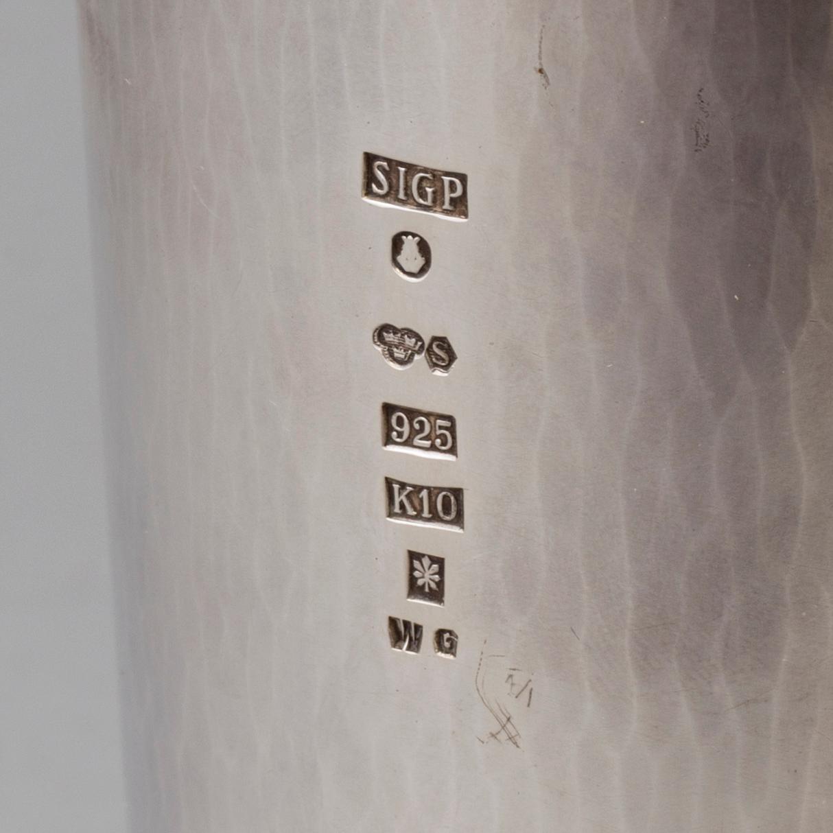 SIGURD PERSSON, vas, sterlingsilver, Stockholm, 1984.