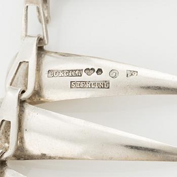 Atelier Borgila, collier, sterlingsilver, Stockholm 1956, design Bengt Wettersjö.