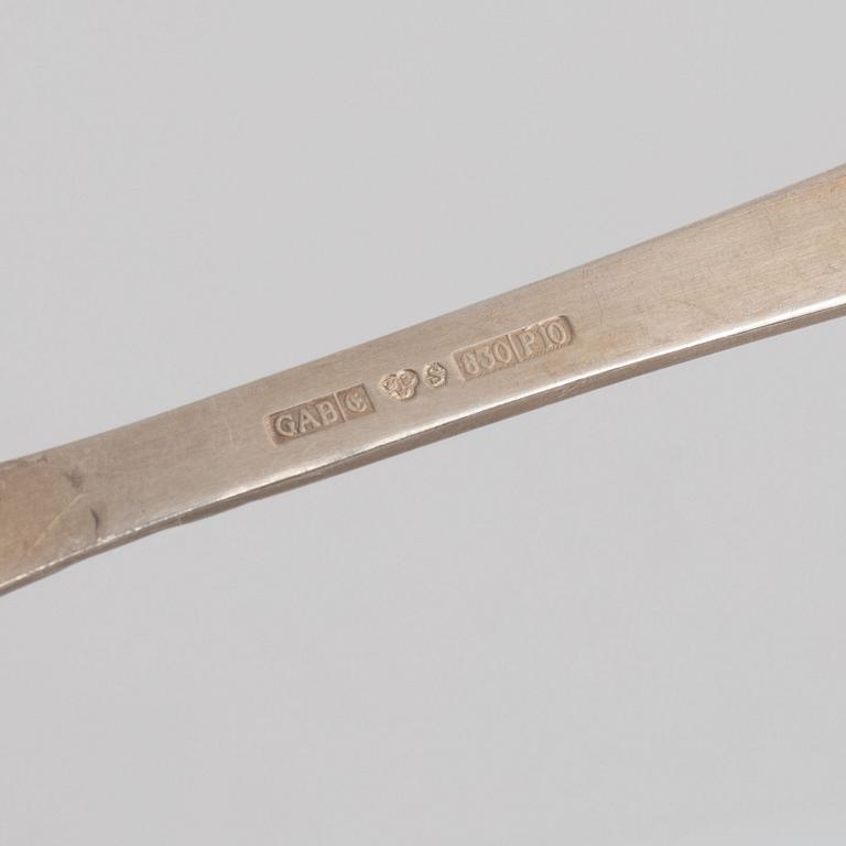 Jacob Ängman, bestickservis, 113 delar, silver, "Rosenholm", GAB Stockholm och Eskilstuna, bl a 1968.