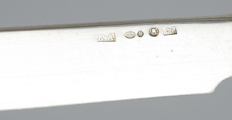 BESTICKSERVIS, 27 delar, silver, K Anderson, Stockholm, 1916. Vikt ca 904g.