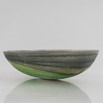 Siv Lagerström, bowl, larger model, acrylic plastic, green-tinted.