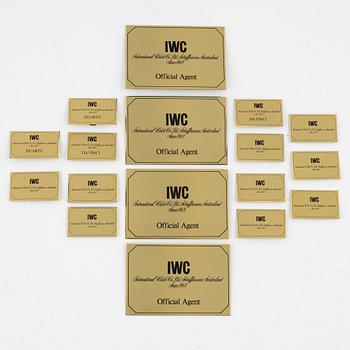 Display material, 17 pcs, IWC Schaffhausen, "Åke Falk Urhandel".