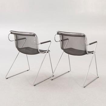 A pair of Charles Pollock Penelope chairs for Castelli Italy 1982.