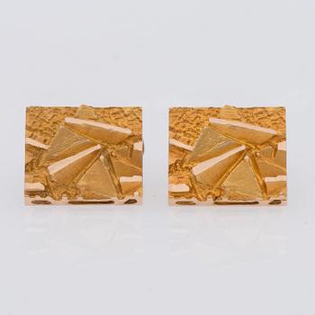MANSCHETTKNAPPAR, 14K guld, Tammen Koru, Åbo 1971.