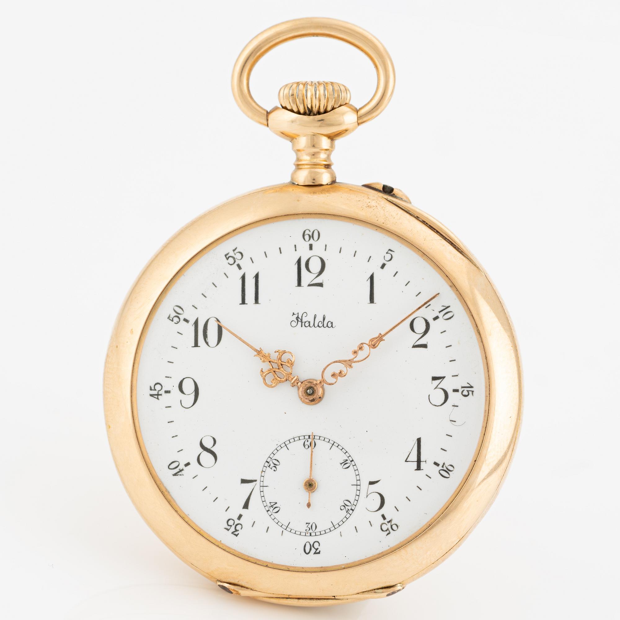 Halda, pocket watch, 41 mm.