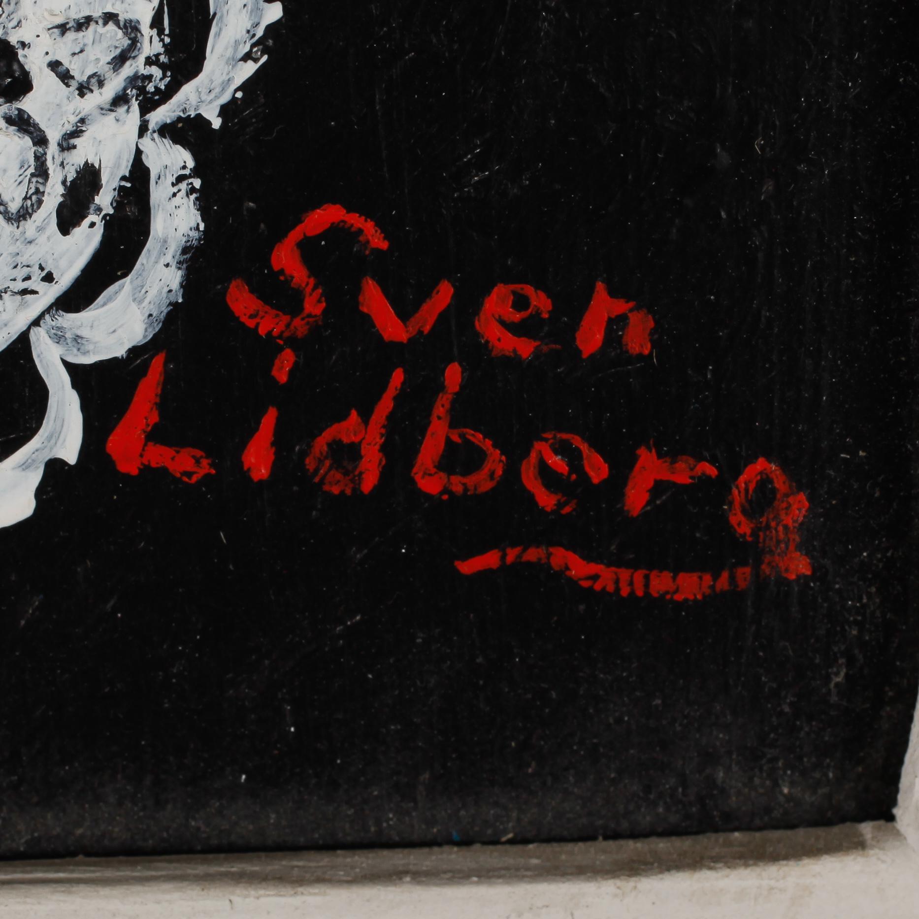 SVEN LIDBERG, olja på pannå, signerad.