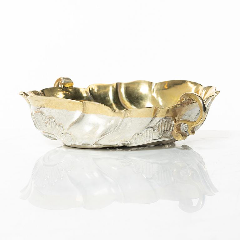 A Nuremberg silver "Weinprobier-Schale", mark of  Georg Andreas Brenner, active 1748-71.