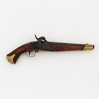 A Swedish rifled percussion pistol 1820-57(59) pattern.