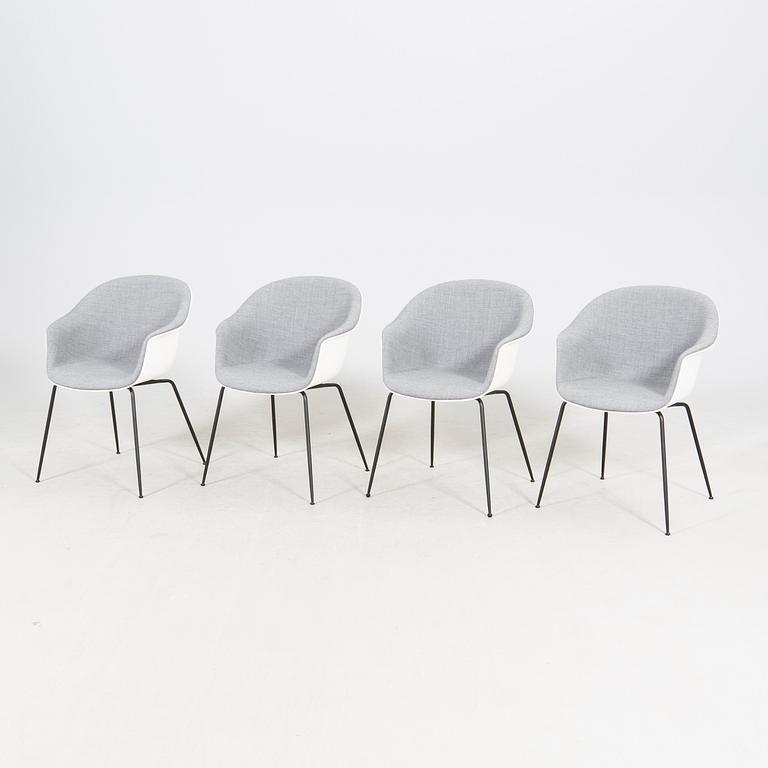 Four chairs, Gamfratesi, "Bat" for GUBI, contemporary.