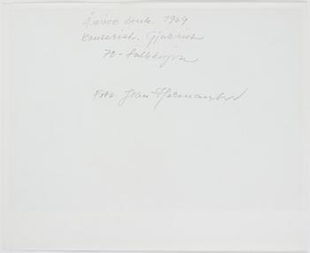 Jean Hermanson, Jean Hermanson, photograph signed on verso. Printed in the 70s.