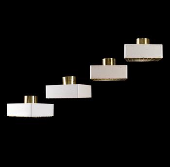 PAAVO TYNELL, A SQUARE CEILING LAMP, SET OF 4 PCS.