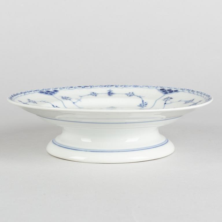 A 'Blue Fluted Half Lace' porcelain centerpiece dish, Royal Copenhagen, model 579, post 1923.