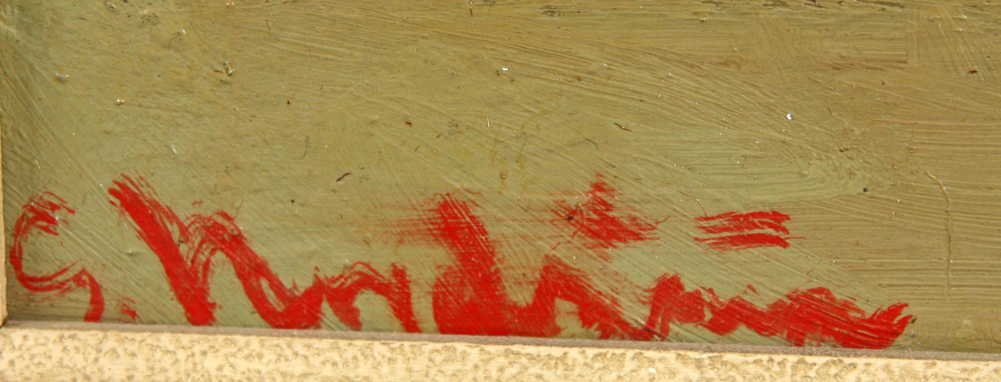 GERHARD NORDSTRÖM, olja på pannå, sign.