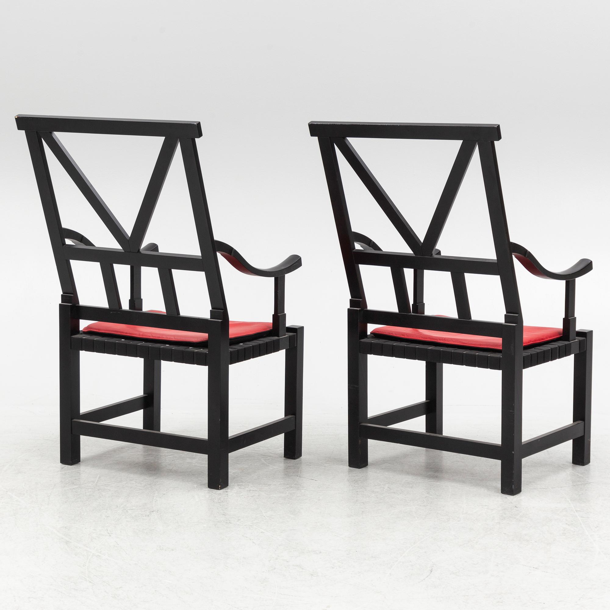 John Kandell, armchairs, a pair, "Victory", Källemo, after 1990.