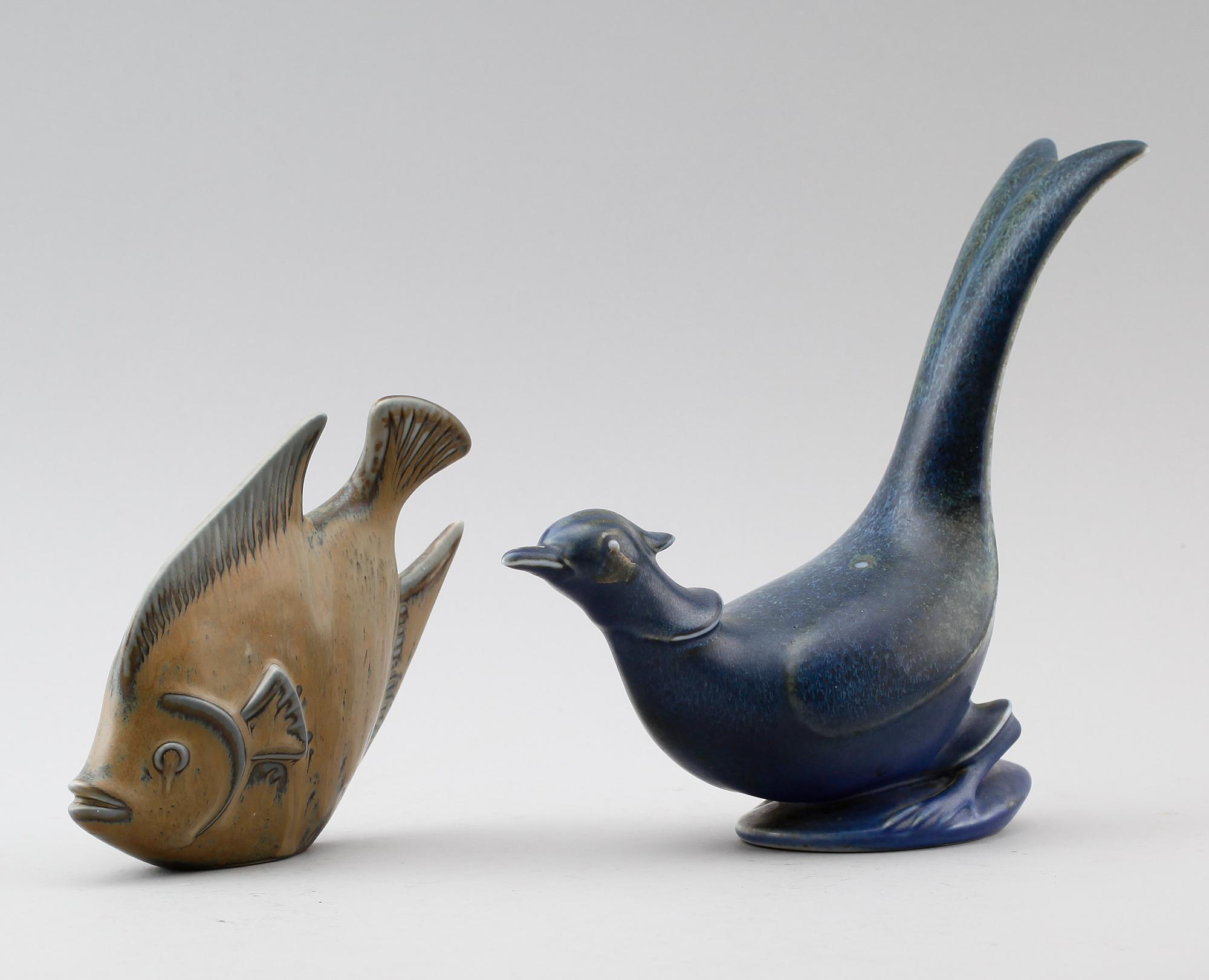 FIGURER, 5 delar, stengods, Gunnar Nylund, Rörstrand.