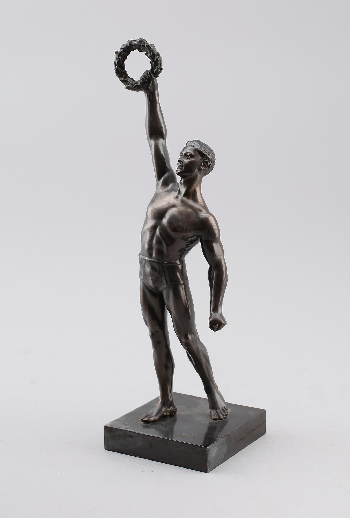SKULPTUR, patinerad metall, 1900-talets första hälft.