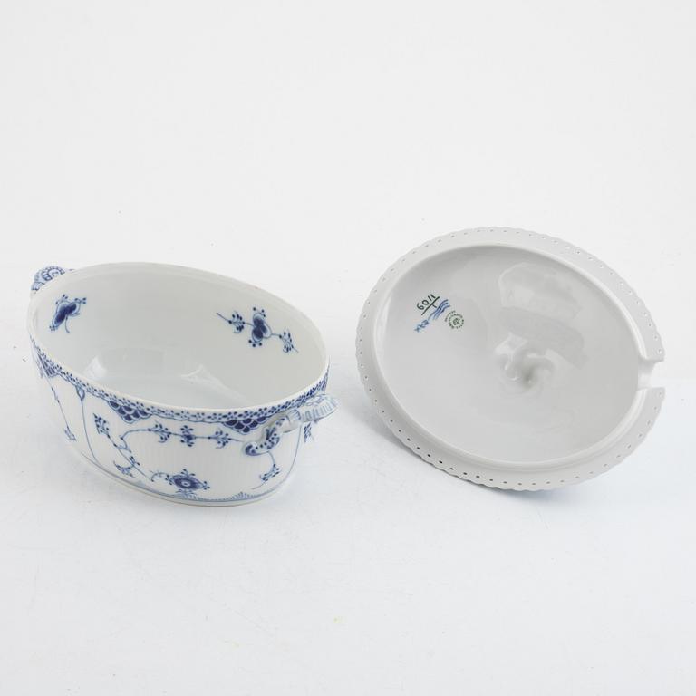 A 'Musselmalet' porcelain tureen with cover, Royal Copenhagen, Denmark.