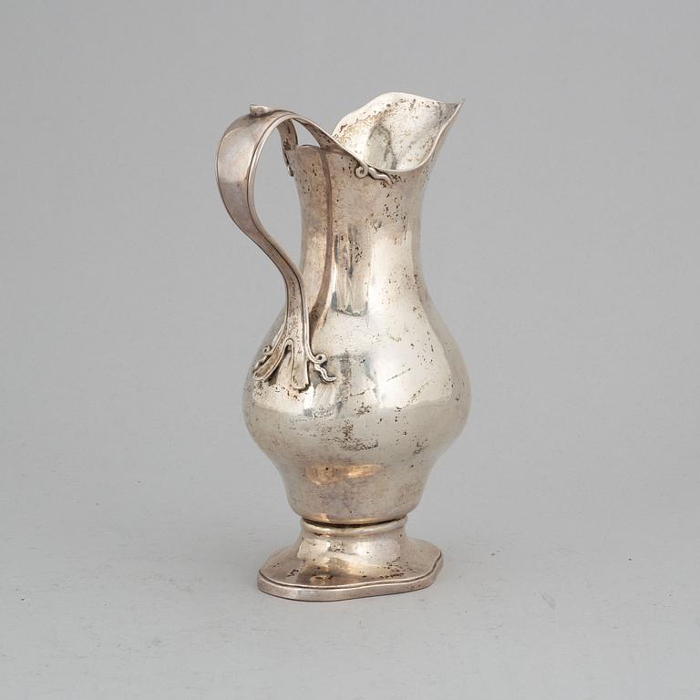 PEHR ZETHELIUS, a Swedish silver jug, Stockholm, 1775.