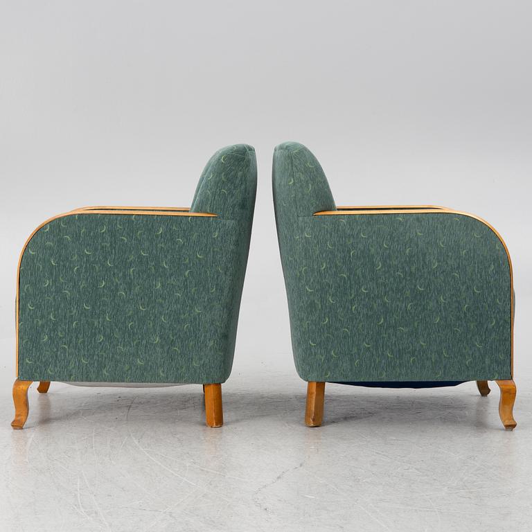 A pair of armchairs, 1930s/40s.