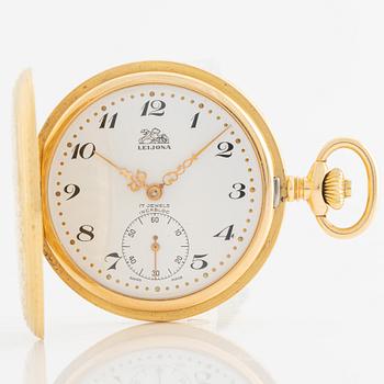 Pocket watch, 18k gold, Leijona, 49 mm.