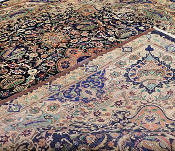 A pictoral Kashmar carpet, ca 393 x 293 cm.