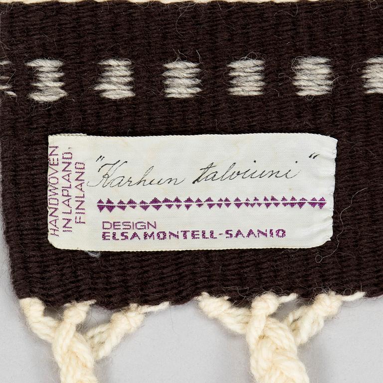 Elsa Montell-Saanio, a Raanu textile 'A bear’s hibernation' from Lapland. Ca 140 x 97 cm.