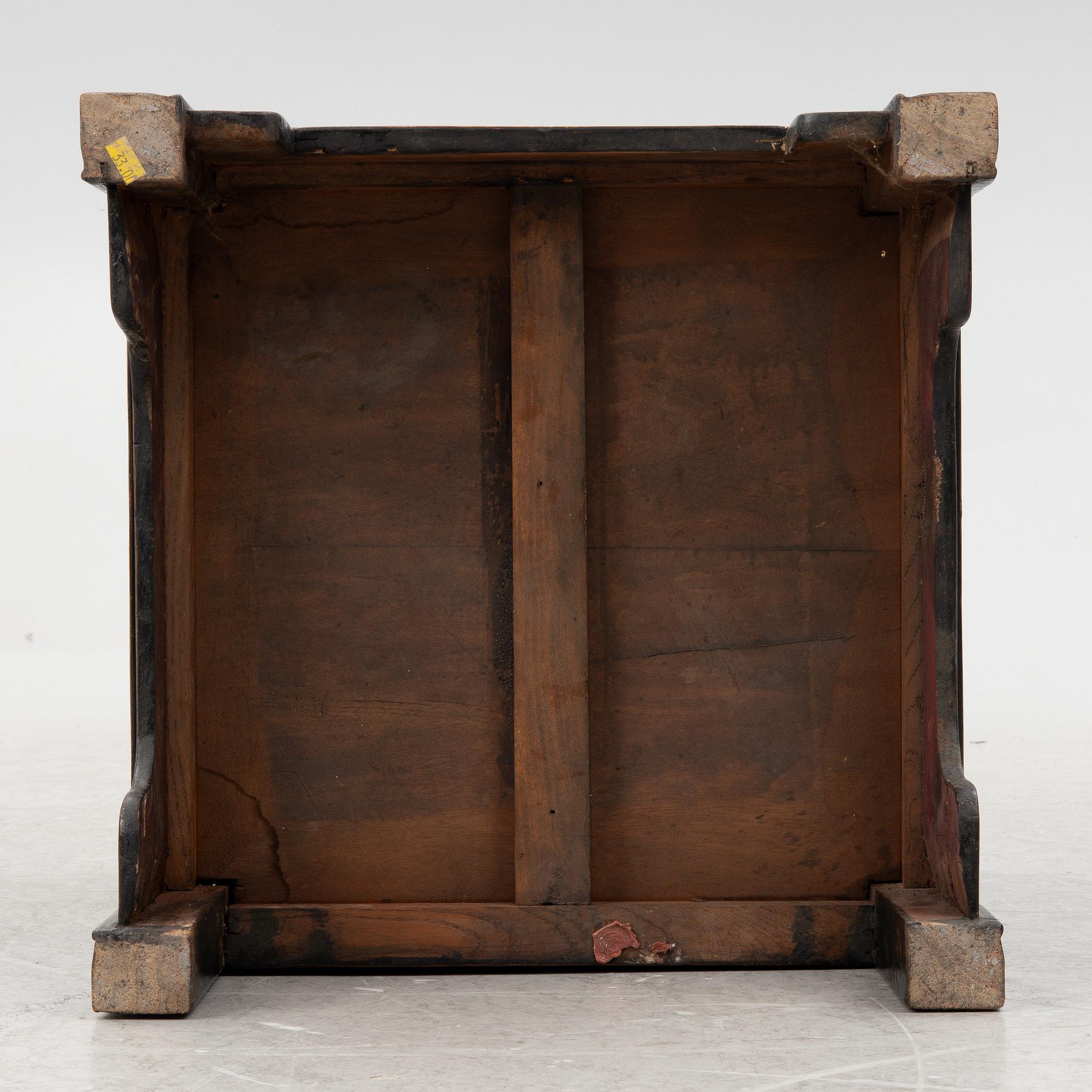 A hardwood side table/bedside table, China, 20th century.