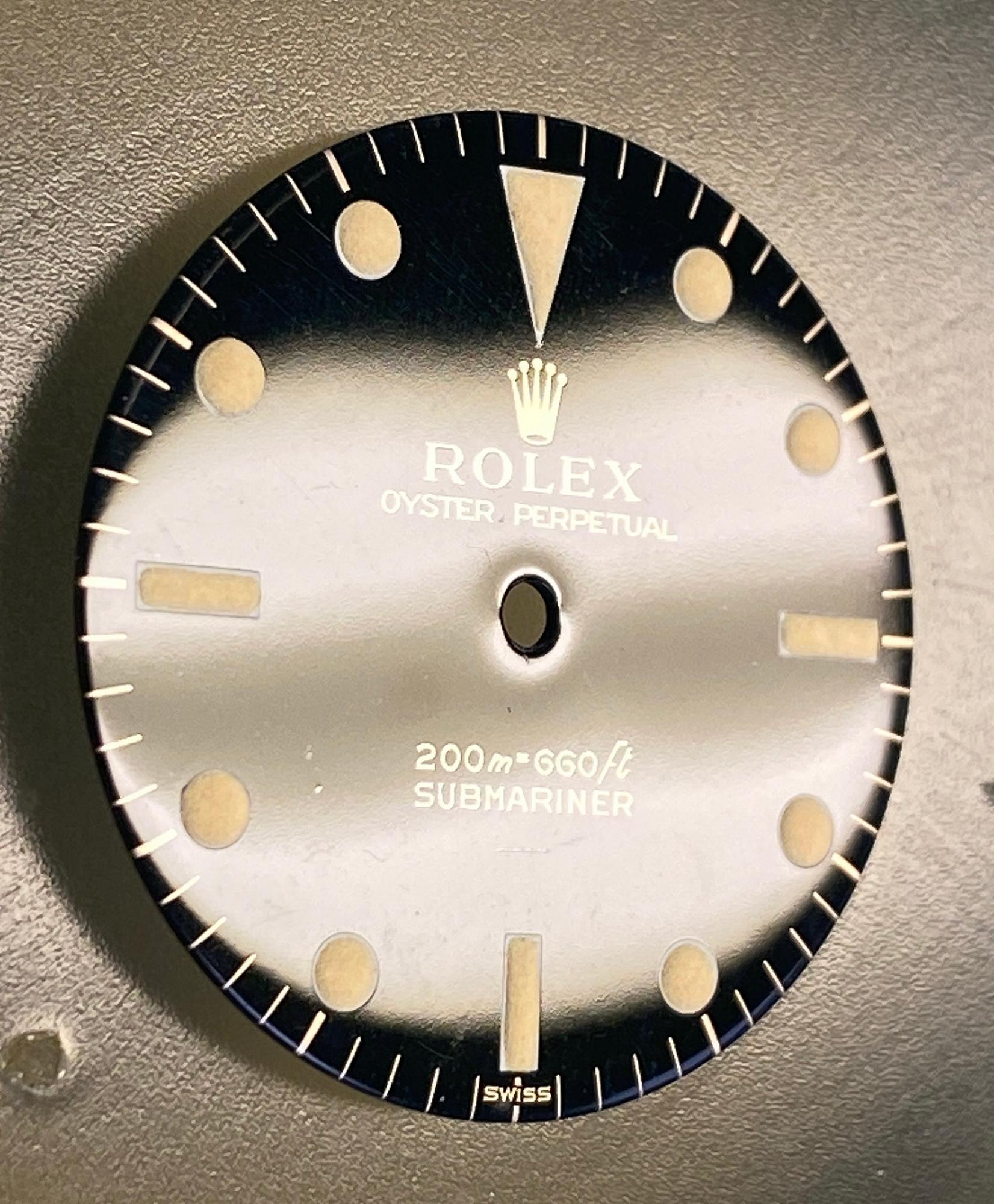 Rolex, Submariner, "Underline, Gilt, Swiss only, Pointed crown guards", "Provenance Rodriquez Messina", ca 1963.