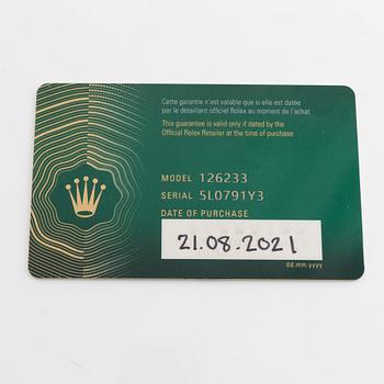 Rolex, Oyster Perpetual, "MOP Diamond Dial", Datejust 36, armbandsur, 36 mm.