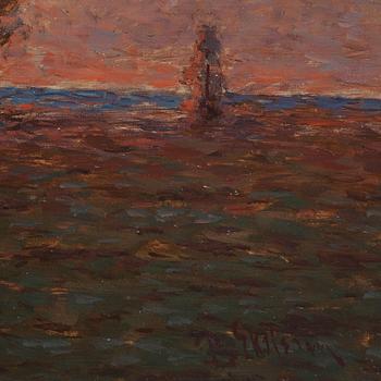 Per Ekström, Landskap i solnedgång.