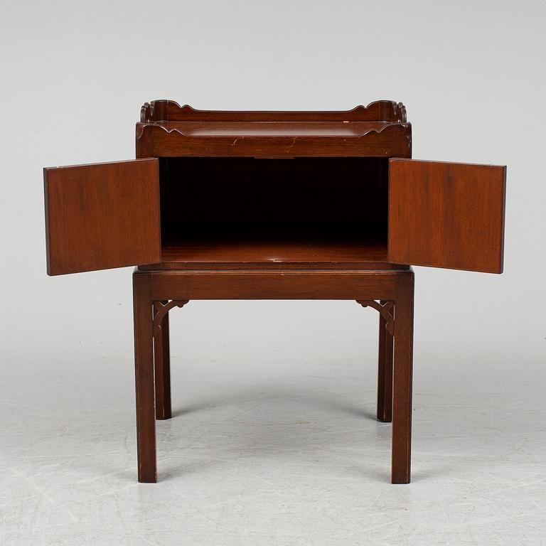 BEDSIDE TABLE, probably England, second half of the 20th century.