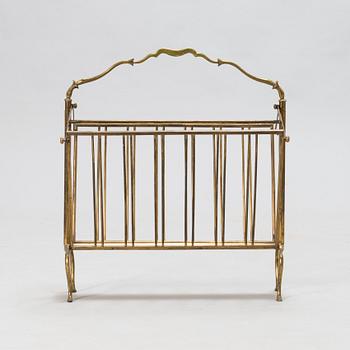 A folding brass magazine stand, first half of the 20th century.
