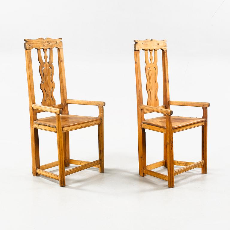 A pair of 19th century armchairs.