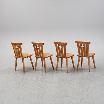 A 5 piece pine dining suite, Sweden, mid 20th century.
