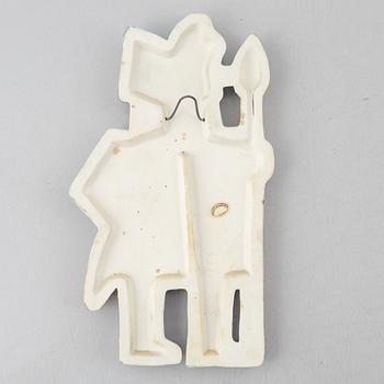 Lisa Larson, väggreliefer, 4 st, stengods, ur serien "Drabant", Gustavsberg.