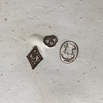 COASTERS, tre stycken, av Abel-Etienne Giroux, Paris före 1809. Empire.