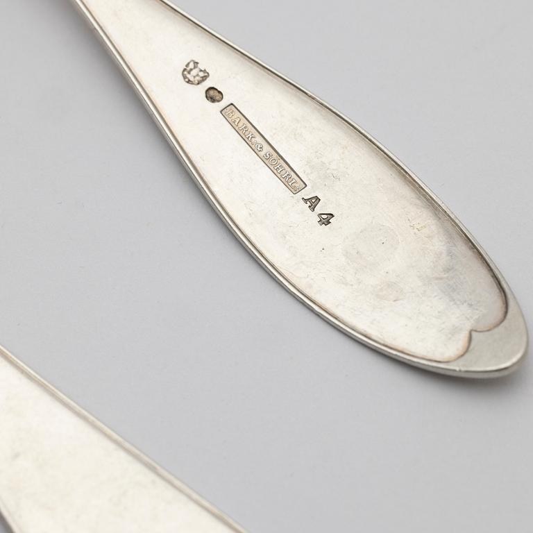 Table forks, 18 pcs, silver, 19th century.