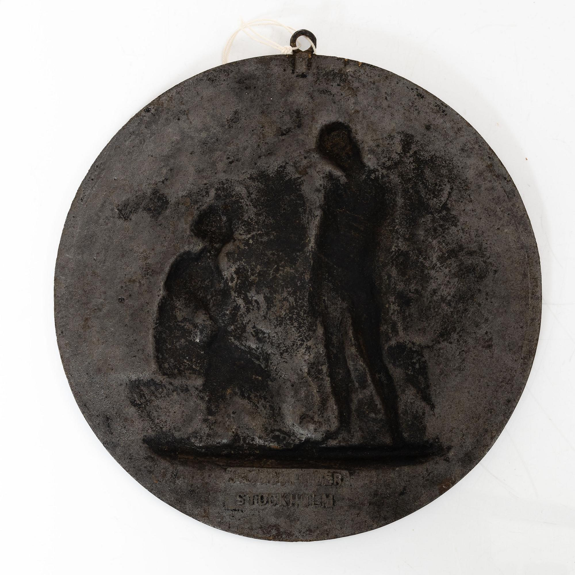 A wall plaque, J & C.G. Bolinders, Stockholm circa 1900.