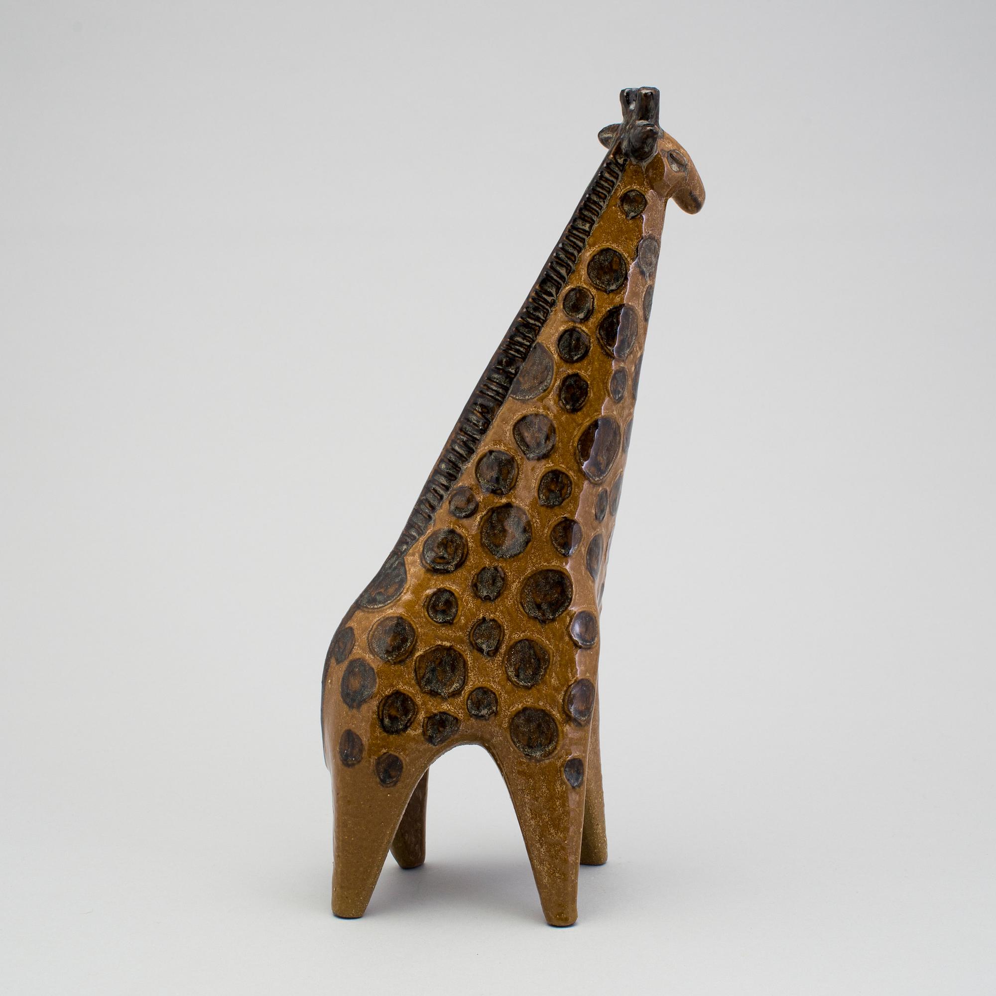 LISA LARSON, a stoneware Giraffe, Gustavsberg, designed 1957.