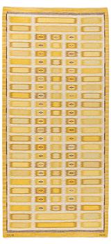 Märta Montelius, a carpet, flat weave, ca 281 x 130 cm, signed JLH MM.