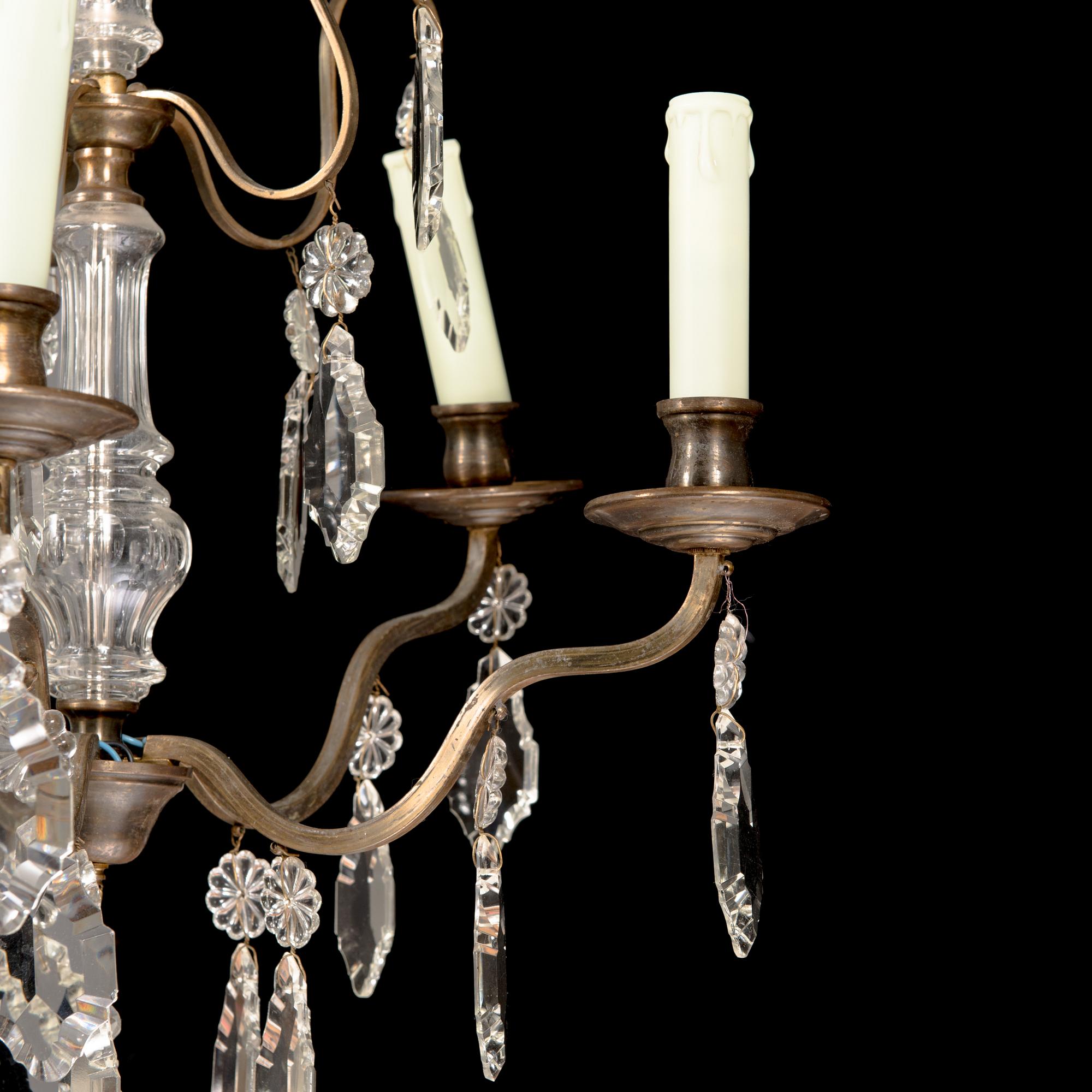 Paavo Tynell, a mid-20th century '1467/5' chandelier for Taito.